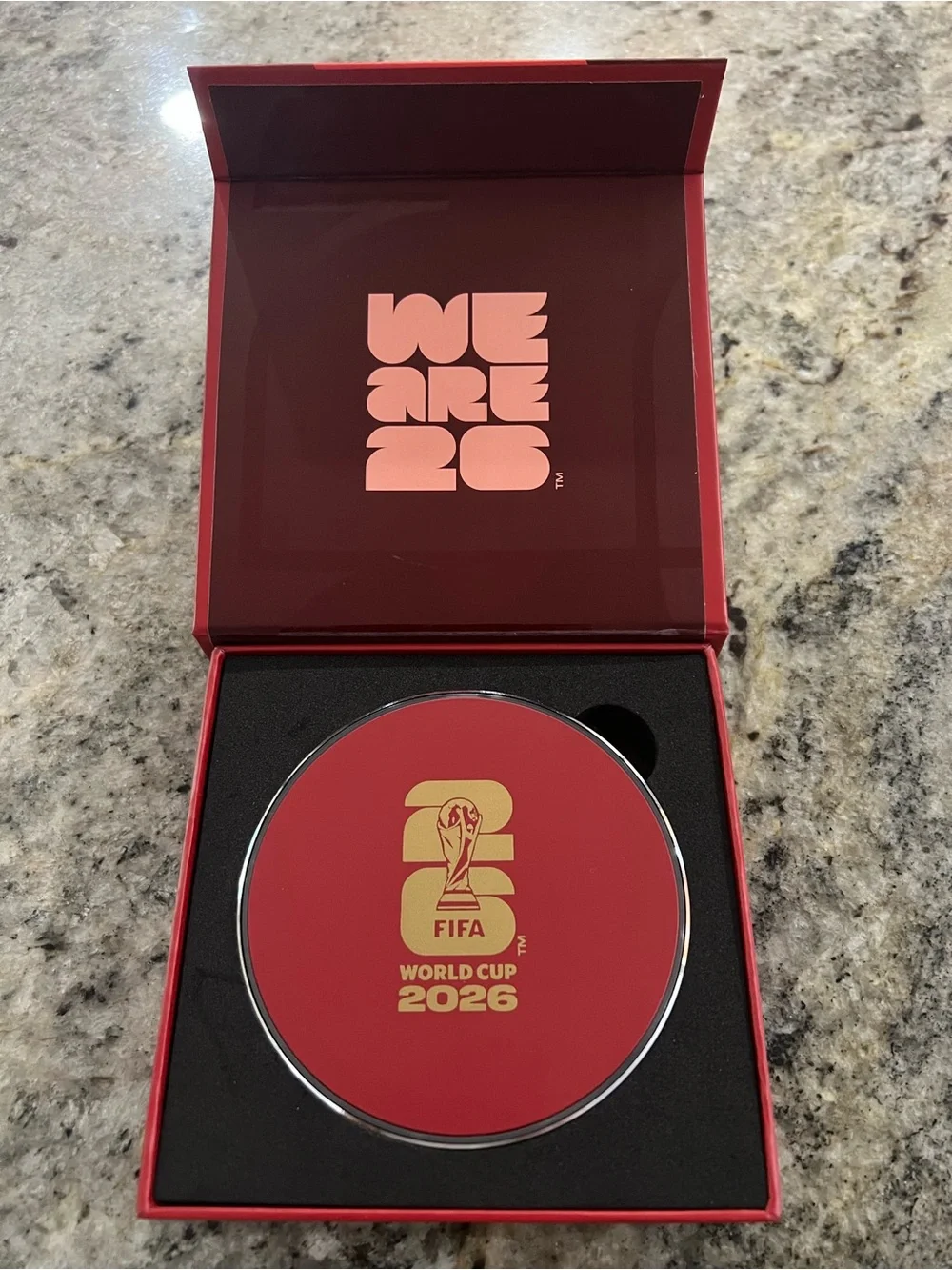 FIFA World Cup 2026 Red Commemorative Wireless Charger- Official Collectible